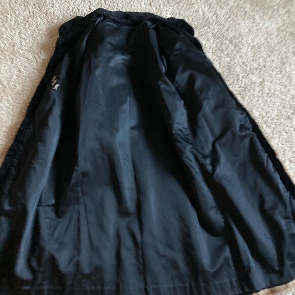 Stunning Vintage Real Fur Coat 2-Tone Size Large Mob Wife Luxury Winter - Picture 6 of 13